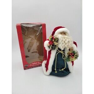 Santa Claus Tree Topper Figure 12" Old World Style Red Green White Sterling Inc.